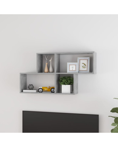 Étagère murale Gris béton 100x18x53 cm Bois d’ingénierie | Mobilier & Déco