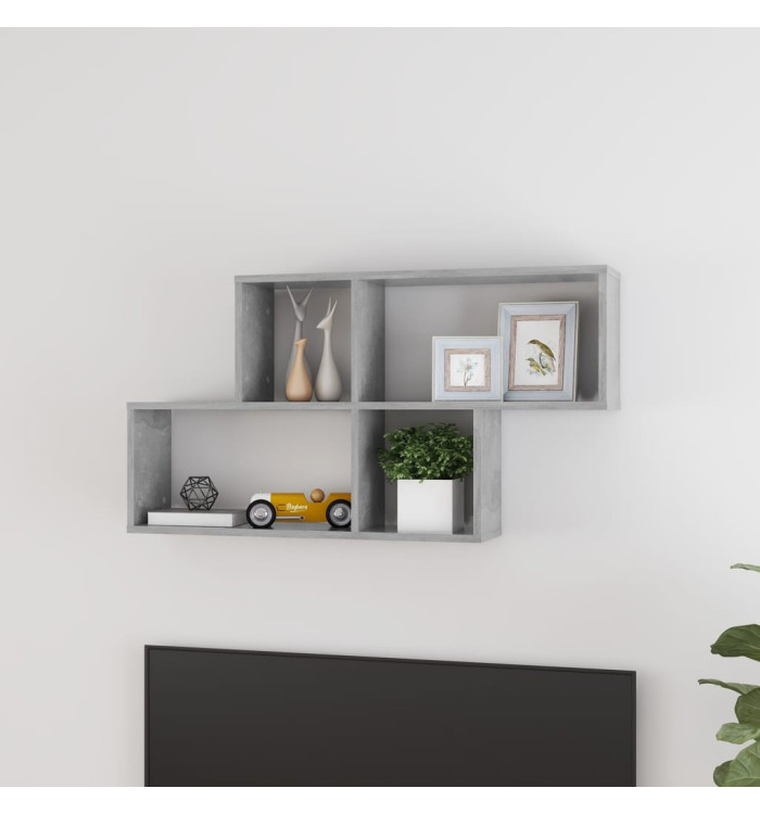 Étagère murale Gris béton 100x18x53 cm Bois d’ingénierie | Mobilier & Déco