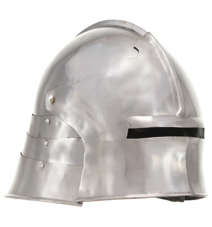 Casque de chevalier médiéval antique pour GN Argenté Acier | Mobilier & Déco