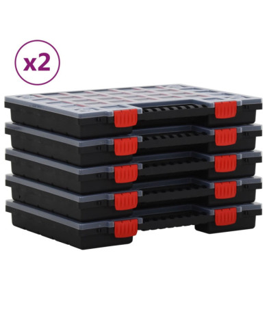 Boîtes d'assortiment 10 pcs 40x30x5 cm Polypropylène | Mobilier & Déco