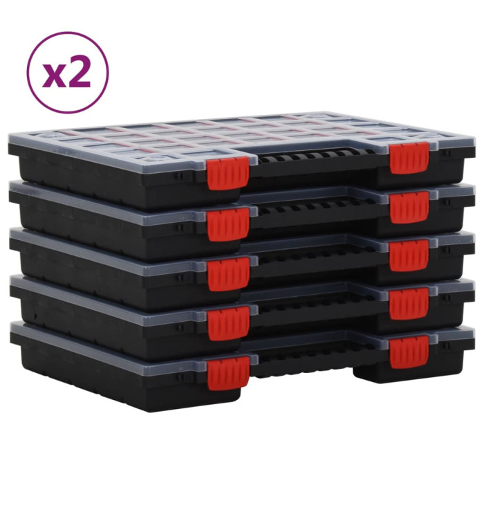Boîtes d'assortiment 10 pcs 40x30x5 cm Polypropylène | Mobilier & Déco