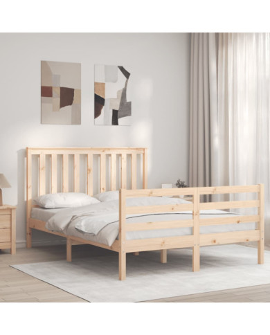 Cadre de lit sans matelas 140x190 cm bois massif | Mobilier & Déco
