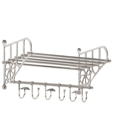 Porte-bagages avec cintres mural aluminium | Mobilier & Déco