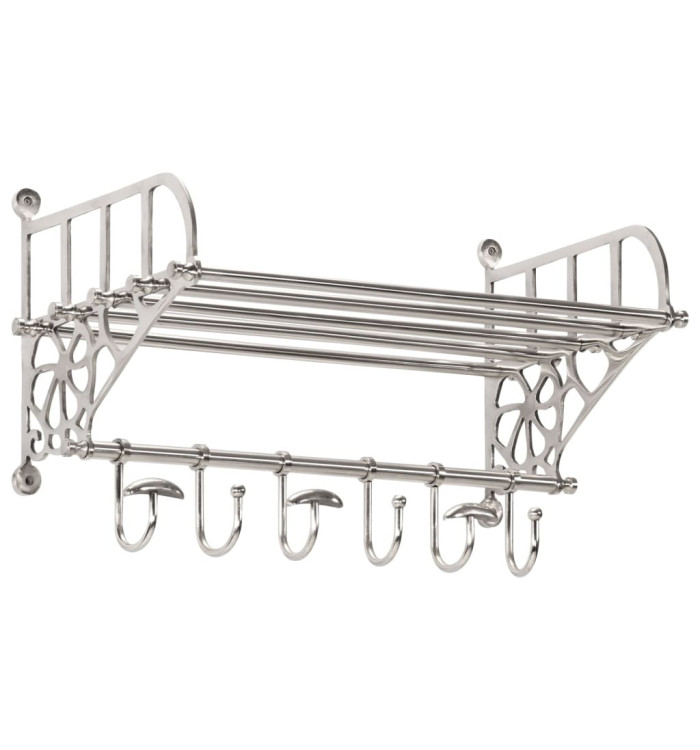 Porte-bagages avec cintres mural aluminium | Mobilier & Déco