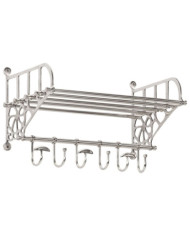 Porte-bagages avec cintres mural aluminium | Mobilier & Déco
