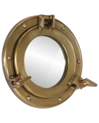 Miroir en forme de porthole mural Ø23 cm aluminium et verre | Mobilier & Déco