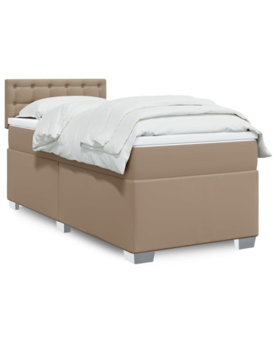 Sommier à lattes de lit avec matelas Cappuccino 90x200 cm | Mobilier & Déco