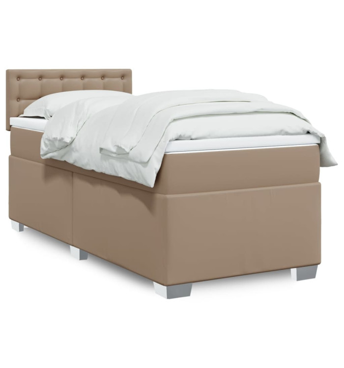 Sommier à lattes de lit avec matelas Cappuccino 90x200 cm | Mobilier & Déco