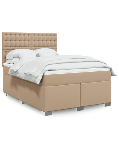 Sommier à lattes de lit avec matelas Cappuccino 160x200 cm | Mobilier & Déco
