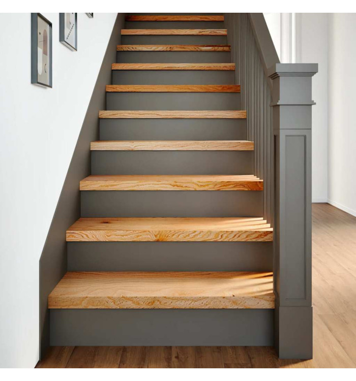 Marches d'escalier 20 pcs marron clair 70x25x2 cm chêne massif | Mobilier & Déco