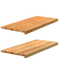Appuis de fenêtre 2 pcs marron clair bois de chêne massif | Mobilier & Déco