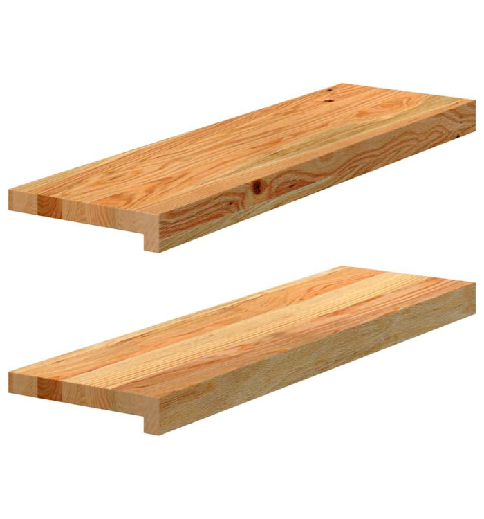 Appuis de fenêtre 2 pcs marron clair bois de chêne massif | Mobilier & Déco