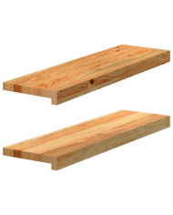 Appuis de fenêtre 2 pcs marron clair bois de chêne massif | Mobilier & Déco