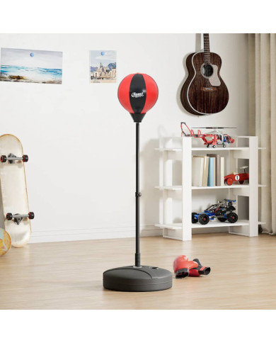 Ensemble de punching ball avec gants et pompe hauteur réglable | Mobilier & Déco