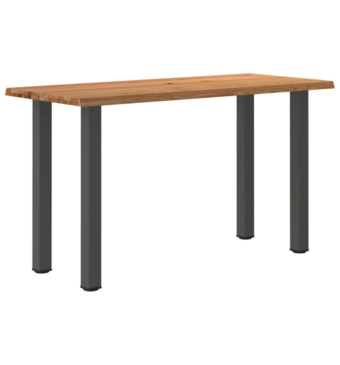Table de bar rectangulaire en chêne massif avec bords naturels 180 x 80 x 92 cm | Mobilier & Déco