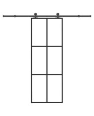 Porte coulissante avec kit de quincaillerie 76x205 cm Verre ESG | Mobilier & Déco