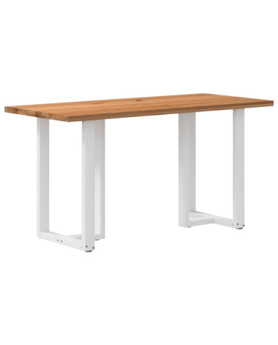 Table de bar rectangulaire en bois massif de chêne marron clair 180 x 80 x 92 cm | Mobilier & Déco