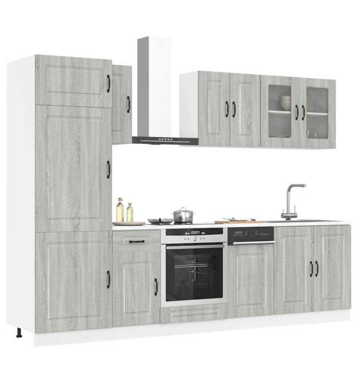 Ensemble d'armoires de cuisine 8 pcs Kalmar bois d'ingénierie | Mobilier & Déco