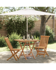 Ensemble Bistro de Jardin Pliable 3 Pièces en Bois d'Acacia Massif | Mobilier & Déco