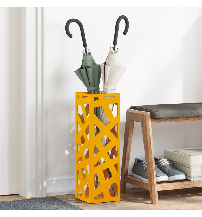 Porte-parapluies Jaune moutarde Métal Moyen Élégant | Mobilier & Déco