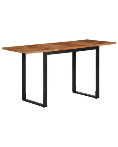 Table à manger 140x70x75 cm bois massif d'acacia | Mobilier & Déco