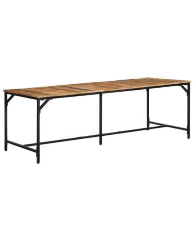 Table à manger 220x90x75 cm bois de manguier massif brut | Mobilier & Déco