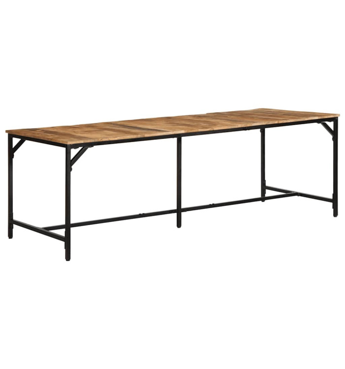 Table à manger 220x90x75 cm bois de manguier massif brut | Mobilier & Déco