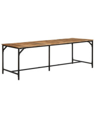 Table à manger 220x90x75 cm bois de manguier massif brut | Mobilier & Déco
