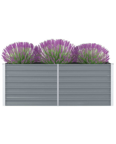 Jardinière 160 x 80 x 45 cm Acier galvanisé Gris | Mobilier & Déco
