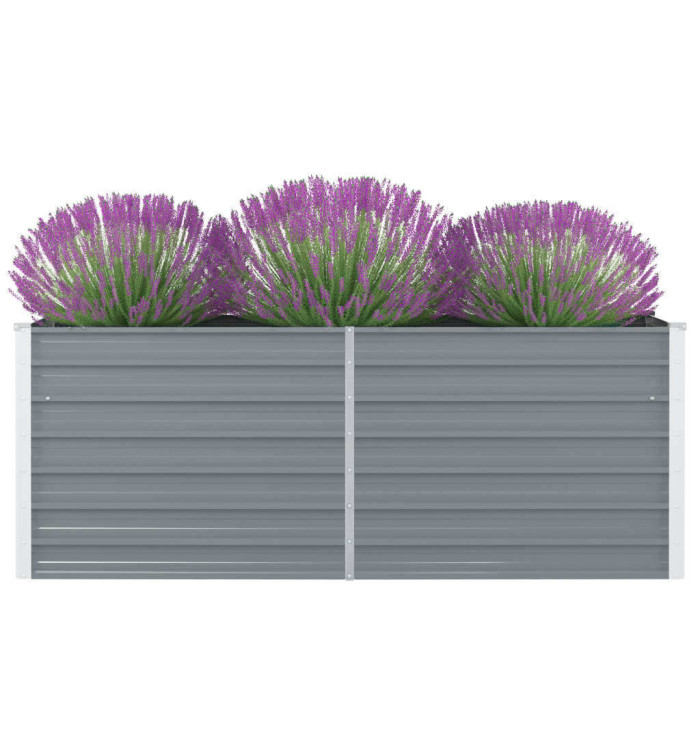 Jardinière 160 x 80 x 45 cm Acier galvanisé Gris | Mobilier & Déco