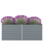 Jardinière 160 x 80 x 45 cm Acier galvanisé Gris | Mobilier & Déco