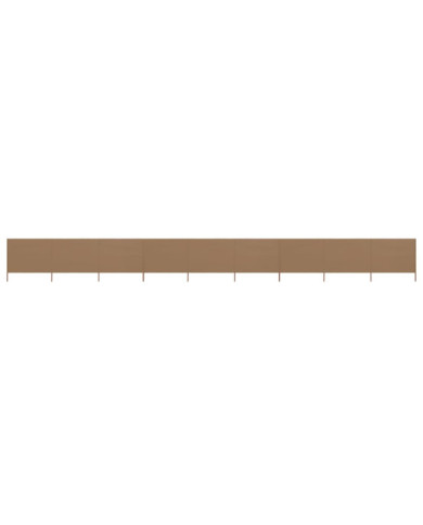 Paravent 9 panneaux Tissu 1200 x 80 cm Taupe | Mobilier & Déco