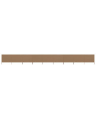 Paravent 9 panneaux Tissu 1200 x 80 cm Taupe | Mobilier & Déco