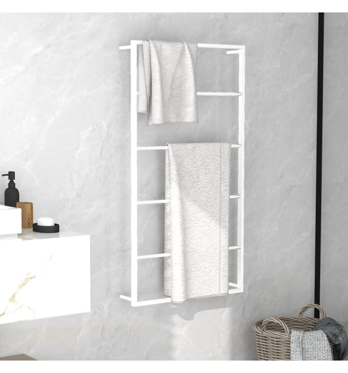 Porte-serviette Blanc 60x10x116 cm Acier | Mobilier & Déco