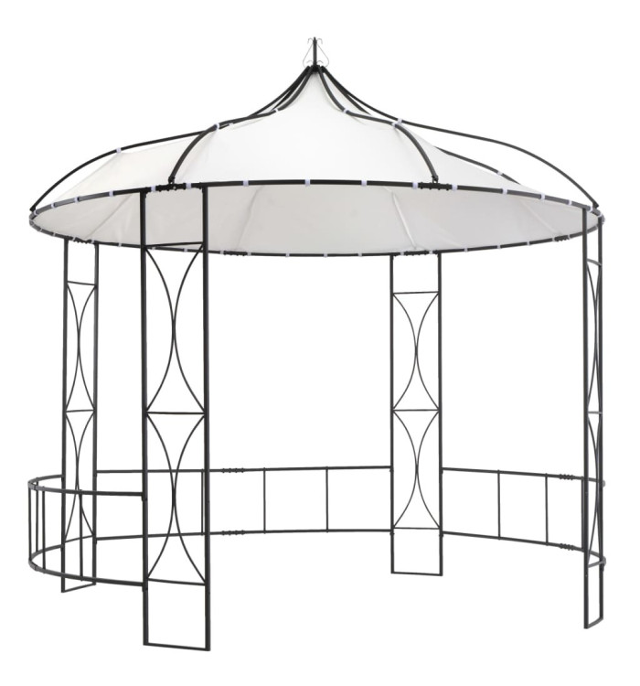 Belvédère 300 x 290 cm Blanc Rond | Mobilier & Déco