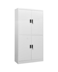 Armoire de bureau Gris clair 90x40x180 cm Acier | Mobilier & Déco