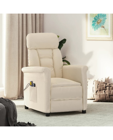 Fauteuil électrique de massage Beige microfibre | Mobilier & Déco