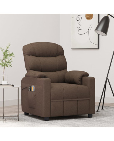 Fauteuil électrique de massage Marron Tissu | Mobilier & Déco