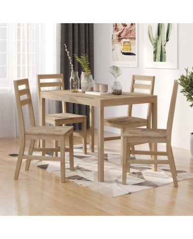 Ensemble de salle à manger 5 pcs Bois d'acacia solide | Mobilier & Déco