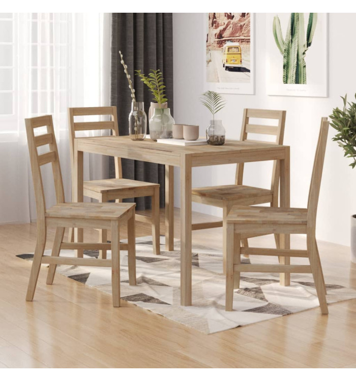 Ensemble de salle à manger 5 pcs Bois d'acacia solide | Mobilier & Déco
