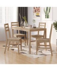Ensemble de salle à manger 5 pcs Bois d'acacia solide | Mobilier & Déco