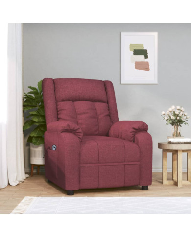 Fauteuil inclinable électrique Rouge bordeaux Tissu | Mobilier & Déco
