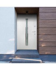 Porte d'entrée Aluminium Blanc 90x200 cm | Mobilier & Déco