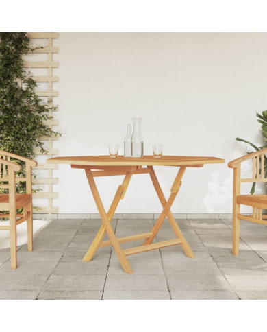 Table pliable de jardin 110x110x75 cm bois massif de teck | Mobilier & Déco
