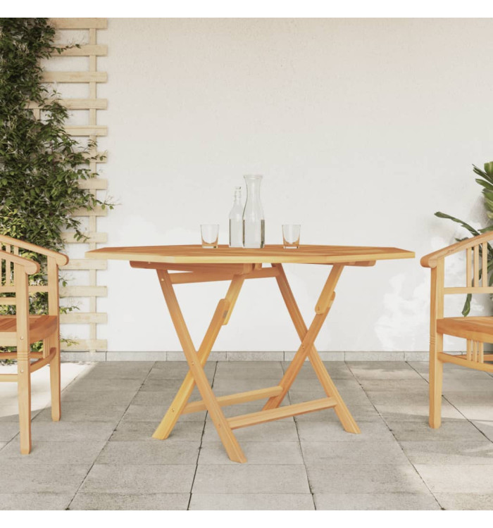 Table pliable de jardin 110x110x75 cm bois massif de teck | Mobilier & Déco