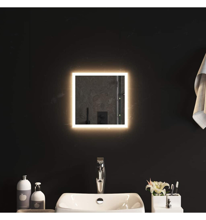 Miroir de salle de bain à LED 30x30 cm | Mobilier & Déco