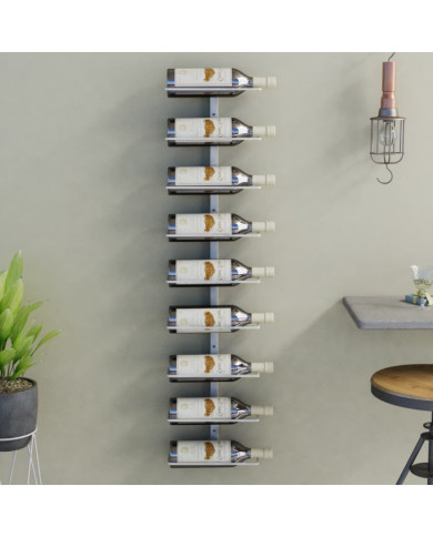 Casier à vin mural pour 9 bouteilles Blanc Fer | Mobilier & Déco