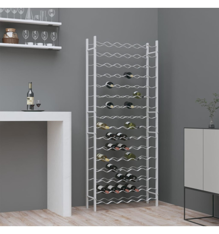 Casier à bouteilles pour 96 bouteilles Blanc Métal | Mobilier & Déco