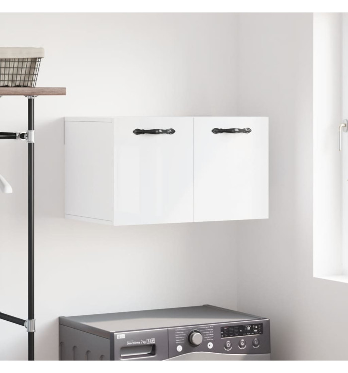 Armoire murale Blanc brillant 60x36,5x35 cm Bois d'ingénierie | Mobilier & Déco