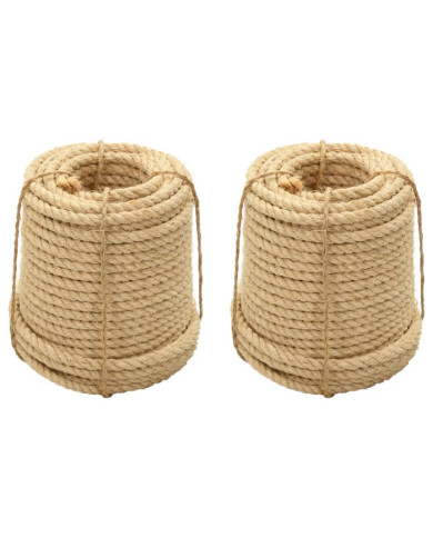 Cordes en sisal 2 pcs 12 mm 250 m | Mobilier & Déco